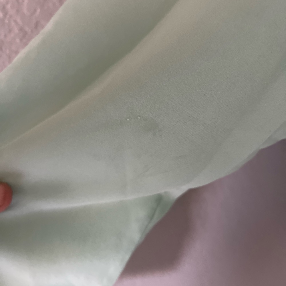 Vintage Silk Embroidered Mint Green Women's Top - Picture 4 of 8